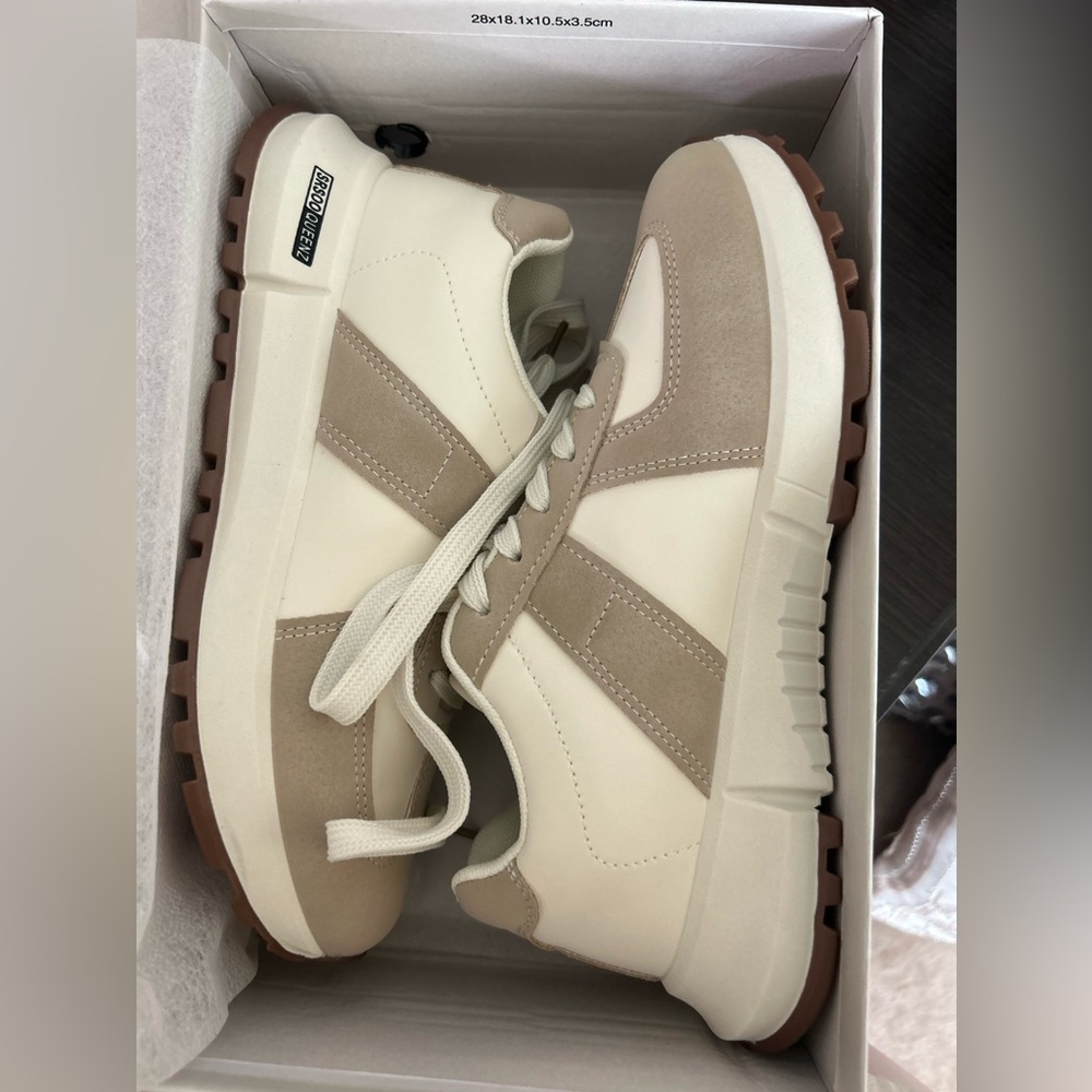 Spring And Autumn Vintage Thick Soled Shoes Lace-Up Sneakers